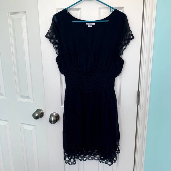 Bar III‎ Black Smocked Waist Mini Dress Women's Size 2XL - Picture 1 of 6